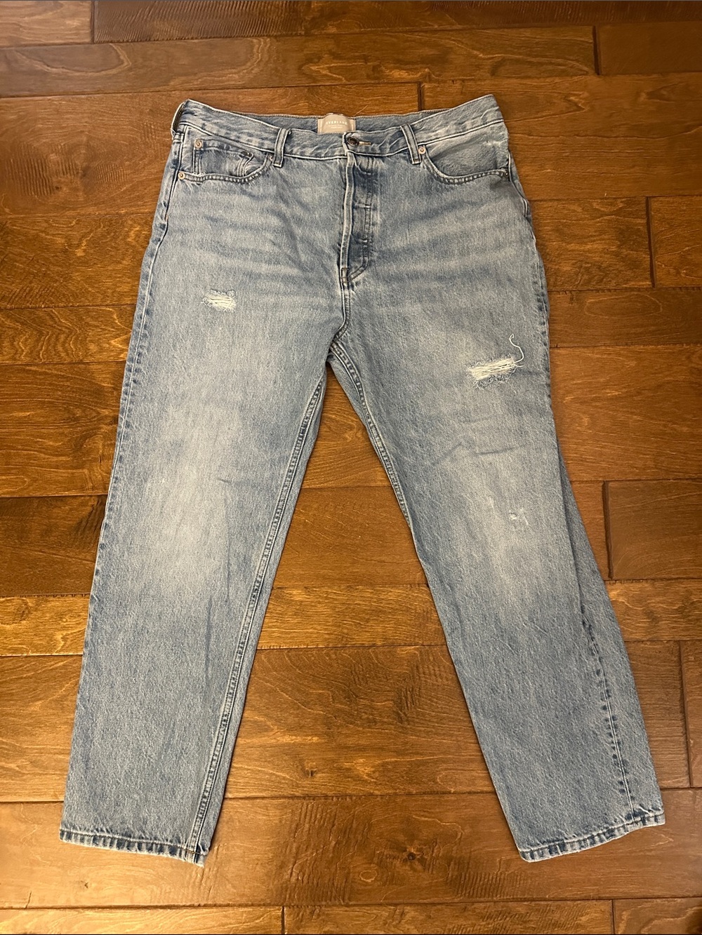 Everlane Light Blue Distressed Jeans